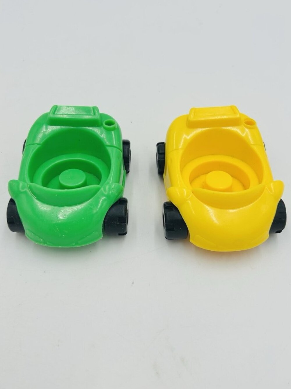 Vintage Fisher Price Little People 1995 Yellow Green One Seater Cars